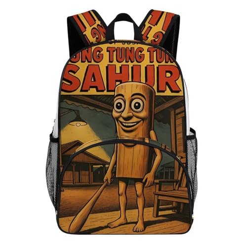 Tung Tung Tung-Sahur Merch Large Travel Backpack Italian-Brainrot
